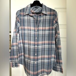 Theory Women’s Button Down Plaid Shirt